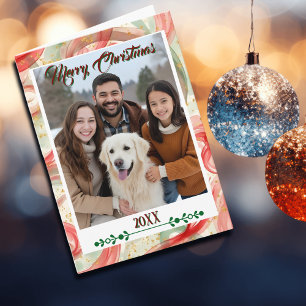 Familienfoto-Weihnachtsfest-Karten Feiertagskarte