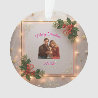 Familienfoto-Weihnachtsschmuck | Personalisierter  Ornament