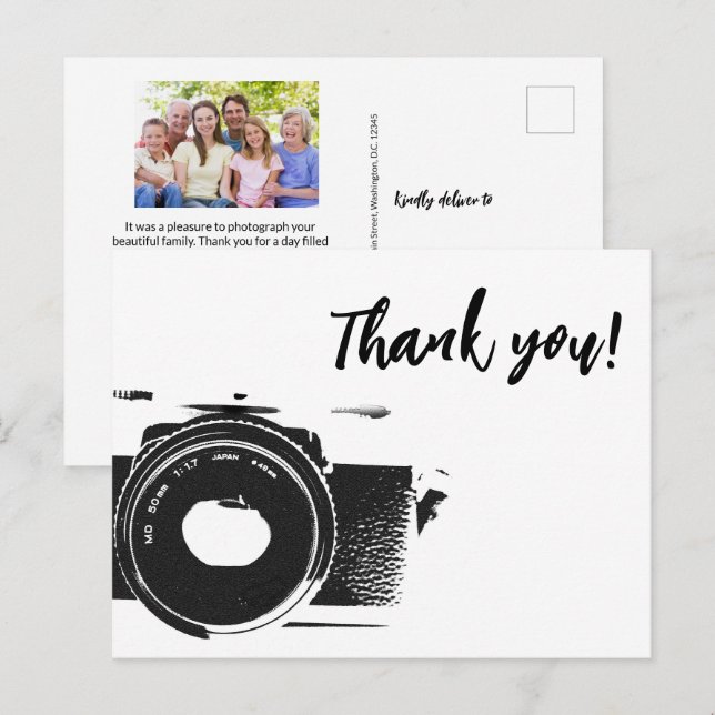 Familienfotograf Kein Logo Foto Postkarte (Vorne/Hinten)
