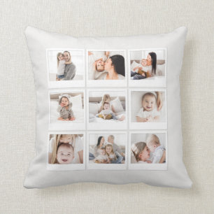 Familienfotokopierkissen mit mehreren Fotos Kissen