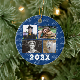 Familienfotos Meeresschildkröte Marineblau Keramik Ornament