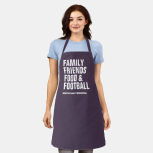 Familienfreunde Essen und Fußball lila Erntedank Schürze