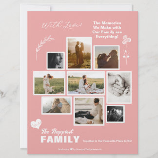 Familienfreunde-Fotocollage-Grußkarte