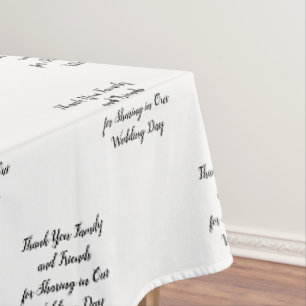 Familienfreunde Hochzeitsempfangstypografie Tischdecke