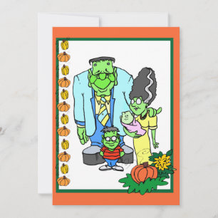 Familienfreundliche Halloween-Party-Kostüm-Party Einladung
