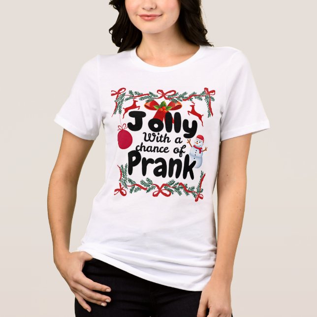 Familienfreundliches Weihnachten Tri-Blend Shirt (Vorderseite)
