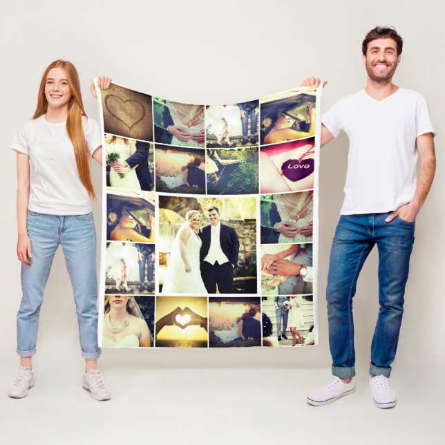 Familiengedächtnis-Fotosteppdecke Fleecedecke (Beispiel)