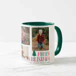 Familiengeschenk Foto Farbe Weihnachten Weihnachte Tasse<br><div class="desc">Weihnachtsblätter aus dem Weihnachten</div>