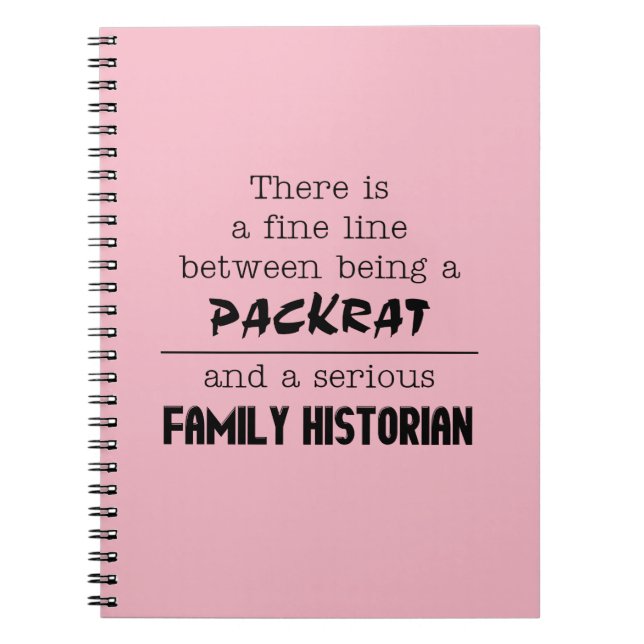 Familiengeschichtliches Notebook (Farbe anpassen) Notizblock (Vorderseite)