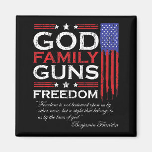 FAMILIENGOTT-GUNS UND FREEDOM-CHRISTLICHER MAGA-TR MAGNET