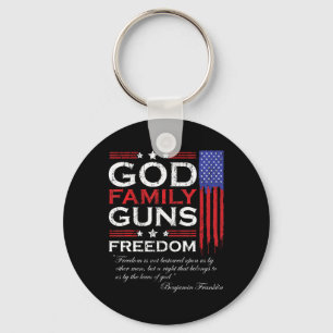 FAMILIENGOTT-GUNS UND FREEDOM-CHRISTLICHER MAGA-TR SCHLÜSSELANHÄNGER