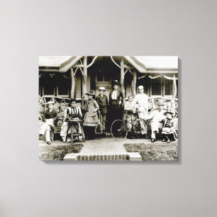 Familiengruppe, c.1900 (b/w Foto) Leinwanddruck