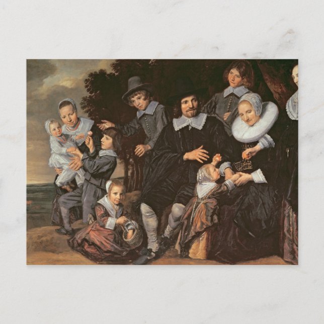 Familiengruppe in einer Landschaft, c.1647-50 Postkarte (Vorderseite)