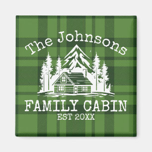 Familienhaus Green Kariert Themed Name Personalisi Magnet