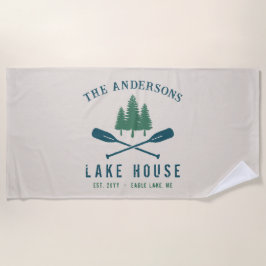 Familienhaus Modernes Rustikales Boat Oar Pine Tre Strandtuch