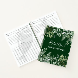 Familienhaus Wasserfarbe Ivy Sage Fern Grünes Reze Notizbuch