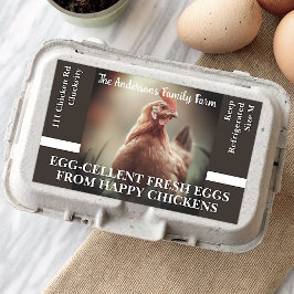 Familienhof Custom Funny Hühnchen Foto Vorlage Rechteckiger Aufkleber
