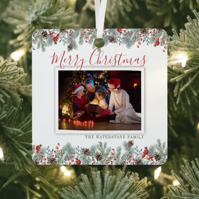 Familienhotel Modernes frohe Weihnachten Rustikal Ornament Aus Metall (InSitu)
