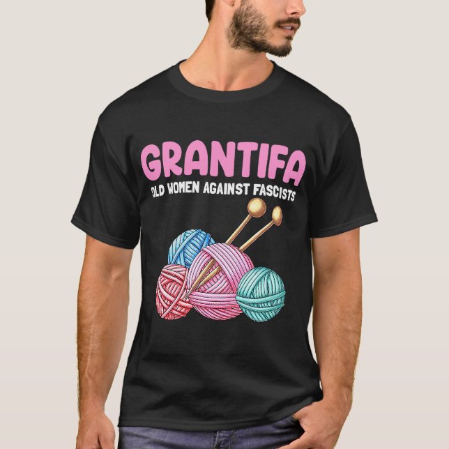 Familienjoke Grantifa Alte Frauen gegen Faschisten T-Shirt (Vorderseite)