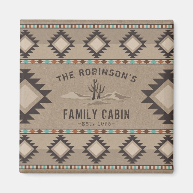 Familienkabine Rustikale Südwestküste Magnet (Vorne)