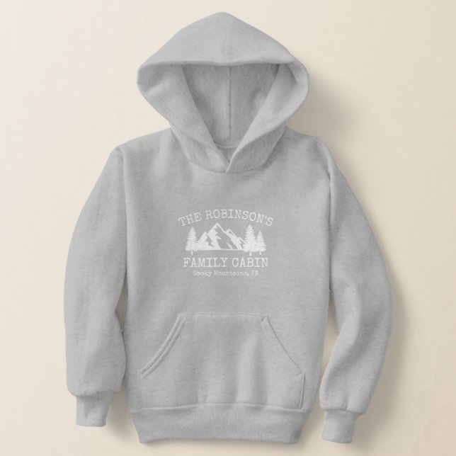 Familienkabine Weißer Baumbestand Design Hoodie (Ablage )