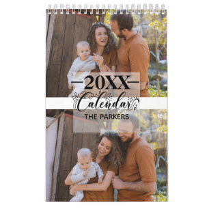 Familienkalender   2 Fotos pro Seite Kalender