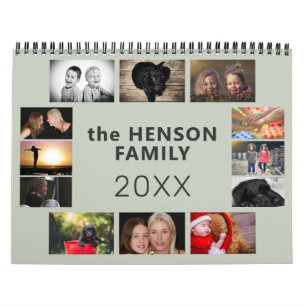 Familienkalender Monatliche Fotos Text Andenken Kalender