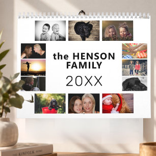 Familienkalender Monatliche Fotos Text Andenken Kalender