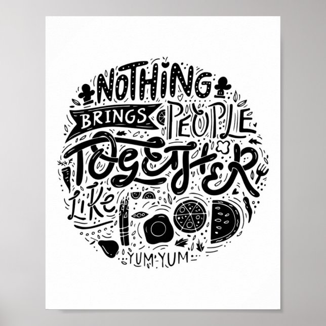 Familienkataloge, Lebensmittelquotes, Wanddekorati Poster (Vorne)