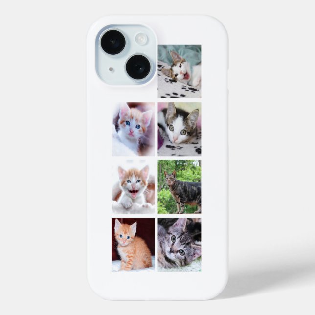 Familienkind 7 Square FotoCollage Case-Mate iPhone Hülle (Rückseite)