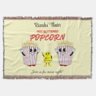 Familienkinosaal mit heißem Butterpopcorn Decke