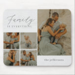 Familienkollage Rustikale Moderne Personalisierte  Mousepad<br><div class="desc">Personalisiertes Foto,  entworfen von Berry Berry Sweet. Besuchen Sie unsere Website unter www.berryberrysweet.com für moderne Schreibwaren und Sondergeschenke.</div>