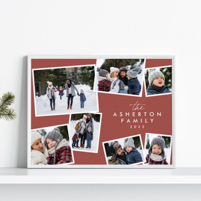 Familienkollektion 7 Foto moderne Terrakotta Poster (Von Creator hochgeladen)