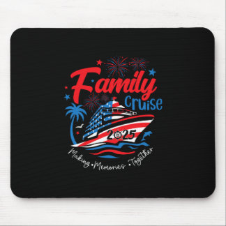 Familienkreuzfahrt 2025 4. Juli Patriotisch Amerik Mousepad