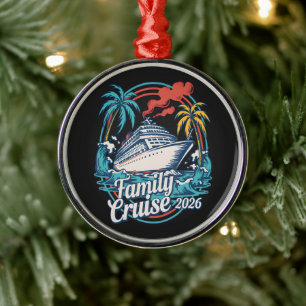 Familienkreuzfahrt 2026 Sommer Strandurlaub Famili Ornament Aus Metall