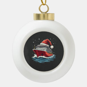 Familienkreuzfahrt Kreuzfahrtschiff Weihnachten pa Keramik Kugel-Ornament