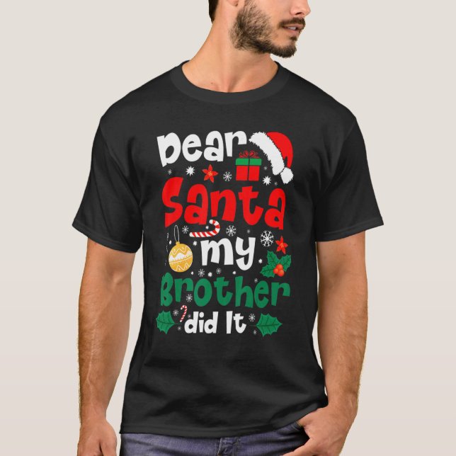 Familienliebe Weihnachten Mein Bruder hat Weihnach T-Shirt (Vorderseite)