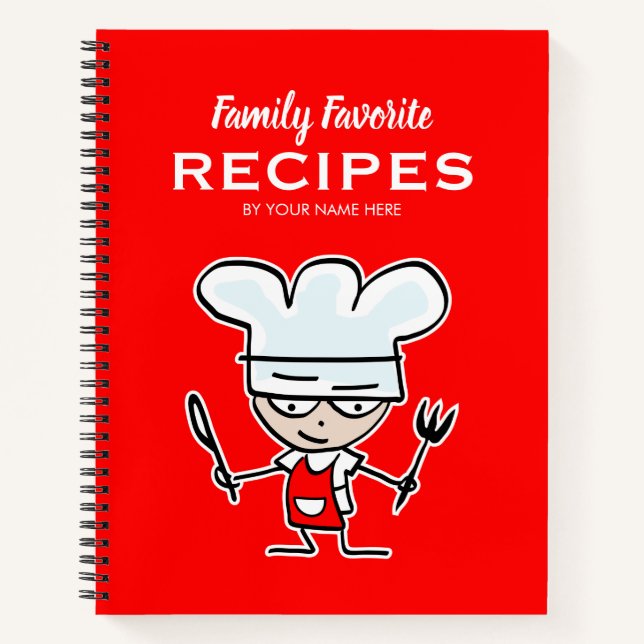 Familienlieblings Rezepte Veranstalter Spaß Cartoo Notizbuch (Vorderseite)