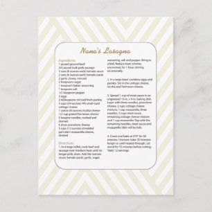 Familienlieblingsrezept Chevron - Lasagne Postkarte