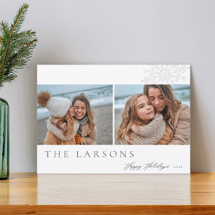 Familienmarquee   Happy Holidays Two Foto Feiertagskarte