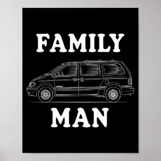 Familienmensch Minivan Humor Für Stolze Väter Lebe Poster