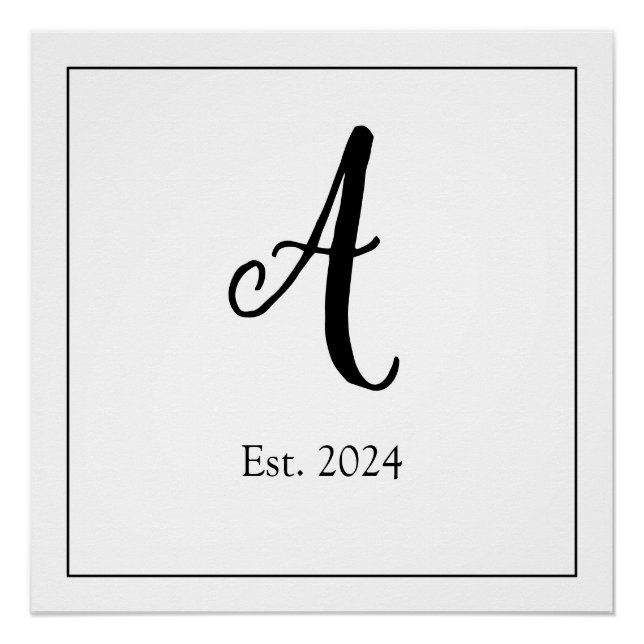 Familienmonogramm  poster (Vorderseite)