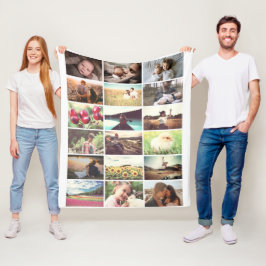 Familienmosaik Foto Fleecedecke