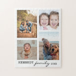 Familienname 4 Foto Collage White<br><div class="desc">Erstellen Sie Ihr eigenes Foto Collage Jigsaw Puzzle mit 4 Ihrer Lieblingsbilder auf einem weißen Hintergrund.Personalisieren Sie mit Familienname und Jahr. Das Foto Collage Puzzle eignet sich hervorragend für Soloaktivitäten oder Familienaktivitäten. Jigsaw-Rätsel helfen Ihnen, sich zu entspannen und Ihren Stress zu lindern. Der neueste Trend in der Selbstversorgung ist es,...</div>