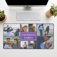 Familienname 8 Foto Collage Lila