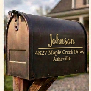 Familienname & Anschrift personalisiert Briefkaste Aufkleber