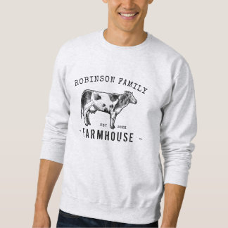 Familienname Bauernhof Rustikale Milchkühe Sweatshirt
