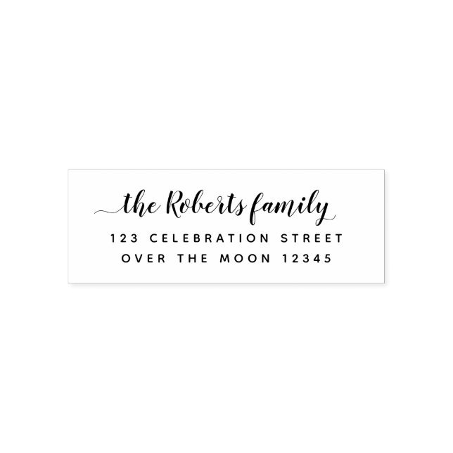 Familienname Benutzerdefinierte Adresse 3 Zeile Ch Permastempel (Design)