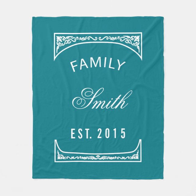 Familienname-Biskaya-Bucht-elegantes Fleecedecke (Vorderseite)