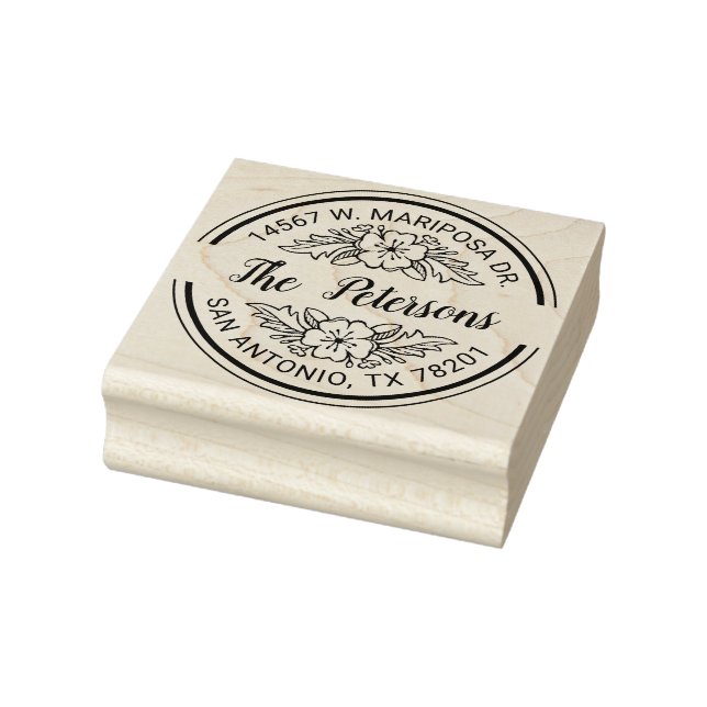 Familienname Blumenkohl-Rücksendeadresse Gummistempel (Stempel)